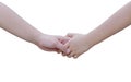 Shaking hands of two children girl Royalty Free Stock Photo