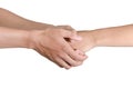 Shaking hands of two male people Royalty Free Stock Photo