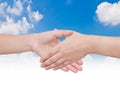 Shaking hands of two people Royalty Free Stock Photo