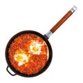Shakshouka On White Royalty Free Stock Photo