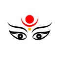 Shakti face vector icon. Lord Durga face icon