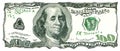 Shaky 100 US Dollar Bill