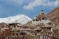 Shakyamuni Buddha Gautama statue near Tingmosgang Buddhist Monastery Royalty Free Stock Photo