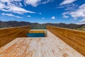 Shalala Viewpoint. Lake Quilotoa. Panorama of volcano crater lagoon of Quilotoa, near Quito, Andean region of Ecuador Royalty Free Stock Photo