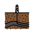 shale gas oil industry color icon vector illustration