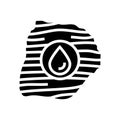 shale oil industry glyph icon vector illustration