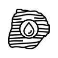 shale oil industry line icon vector illustration