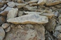 Shale is sedimentary rock in the nature. Royalty Free Stock Photo