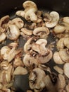 Shallots and mushrooms