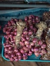 Shallots ready to be sold in the market. It looks big and fresh