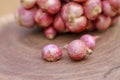 Shallots still on wood background Royalty Free Stock Photo