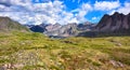 Shallow alpine tundra . Primordial nature Royalty Free Stock Photo