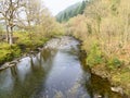 Looking down on the River Mawddach on a hazy spring day Royalty Free Stock Photo