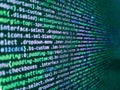 Shallow Depth of Field effect. Vignette light and dark shadow dramatic effect. Big data and Internet of things trend. HTML CSS3 Royalty Free Stock Photo