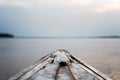 Shallow depth of field image, front of boat / canoe
