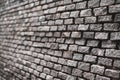 Shallow depth of field with Old vintage  brick wall. Abstract architectural loft background for design Royalty Free Stock Photo