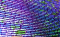 Shallow depth of field, selective focus effect. Coding programmer abstract background. Modern application Source abstract Royalty Free Stock Photo