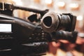 Shallow depth of field selective focus image with a cinema camera eyepiece Royalty Free Stock Photo