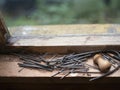 Messy window sill