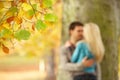 Shallow Focus View Of Romantic Teenage Couple