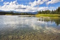 Shallow northern lake Royalty Free Stock Photo