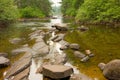 A shallow river in northern canada Royalty Free Stock Photo