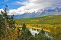 The shallow river in Yellowstone Royalty Free Stock Photo