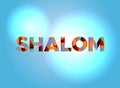 Shalom Theme Word Art Illustration