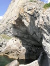 Shalyapin grotto, New Wolrd settlement, Crimea Royalty Free Stock Photo