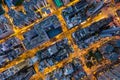 Top view of Hong Kong city at night Royalty Free Stock Photo