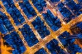 Top view of Hong Kong city at night Royalty Free Stock Photo