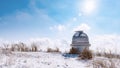 Shamakhi Astrological Observatory in winter time Royalty Free Stock Photo