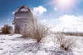 Shamakhi Astrological Observatory in winter time Royalty Free Stock Photo