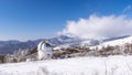 Shamakhi Astrological Observatory in winter time Royalty Free Stock Photo