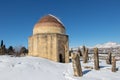 Ancient muslim graveyard. Ancient historical mausoleums complex of the 16th century. Shamakhi, Azerbaijan.