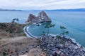 Shaman Rock, Island of Olkhon, Lake Baikal, Russia Royalty Free Stock Photo