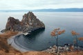 Shaman Rock, Island Of Olkhon, Lake Baikal, Russia Royalty Free Stock Photo