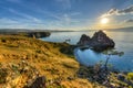 Shaman Rock, Island of Olkhon, Lake Baikal, Russia Royalty Free Stock Photo