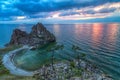 Shaman Rock, Lake Baikal in Russia Royalty Free Stock Photo