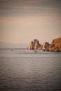 Shaman rock on lake Baykal in Russia