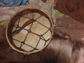 Shamanic tambourine. Shaman drum. For rituals and rites