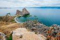 Shamanka on Baikal lake near Khuzhir at Olkhon island in Siberia, Russia. Royalty Free Stock Photo