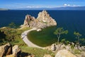 Shamanka-Rock on Baikal lake Royalty Free Stock Photo
