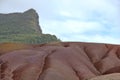 Shamarel - natural landscape formation from various sand shades in Mauritius