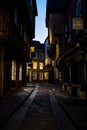 The Shambles, historic street of butcher shops dating back to medieval times. Now one of York`s main tourist attractions. Royalty Free Stock Photo