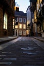 The Shambles, historic street of butcher shops dating back to medieval times. Now one of York`s main tourist attractions. Royalty Free Stock Photo