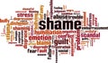 Shame word cloud Royalty Free Stock Photo