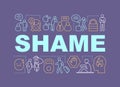 Shame word concepts banner