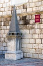 Shameful Pillar near Clock Tower, Old Town, Kotor, Montenegro Royalty Free Stock Photo