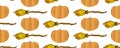 Shameless pattern for teenage textiles. Ideal for the design of notebooks, wrapping paper, fabric. Pumpkins and broom for flying